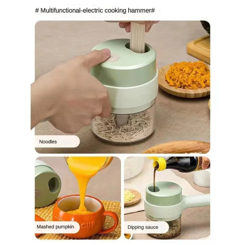 Portable USB Mini Food Chopper 4-in-1_Volaia