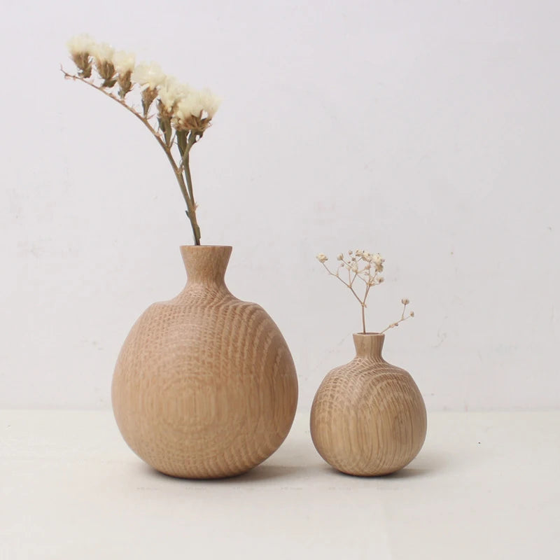 Elegant Wooden Decorative Vases for Home Decor