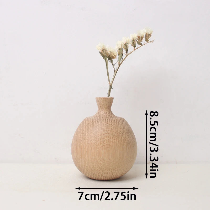 Elegant Wooden Decorative Vases for Home Decor