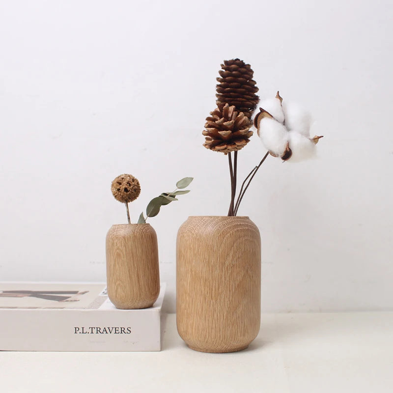 Elegant Wooden Decorative Vases for Home Decor