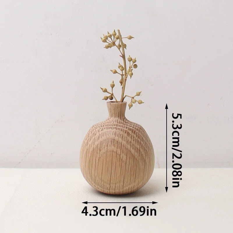 Elegant Wooden Decorative Vases for Home Decor