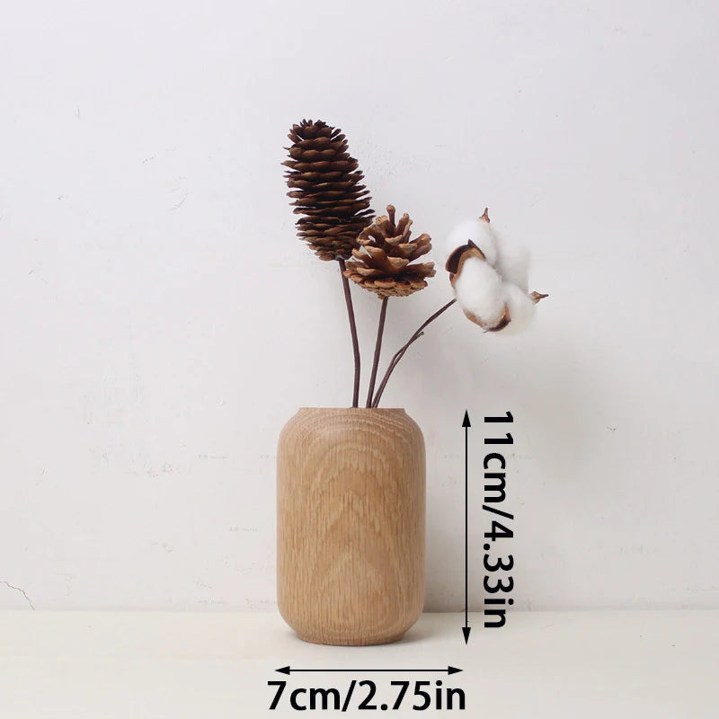 Elegant Wooden Decorative Vases for Home Decor