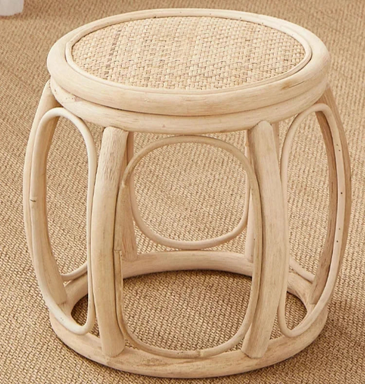 Creative Rattan Woven Circular Stool for Living Room Volaia