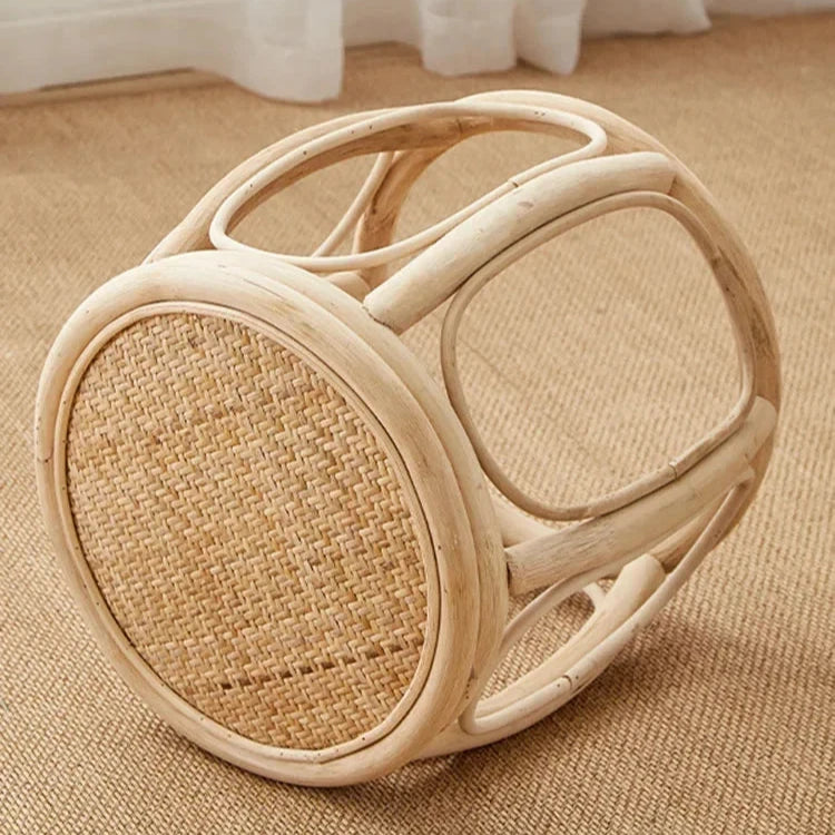 Creative Rattan Woven Circular Stool for Living Room Volaia