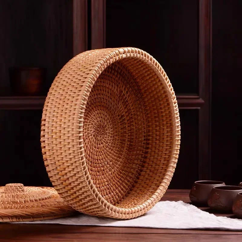 Handcrafted Rattan Storage Boxes with Lids_Volaia