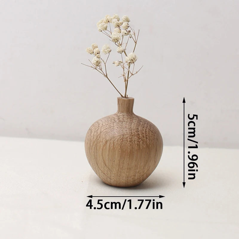 Elegant Wooden Decorative Vases for Home Decor