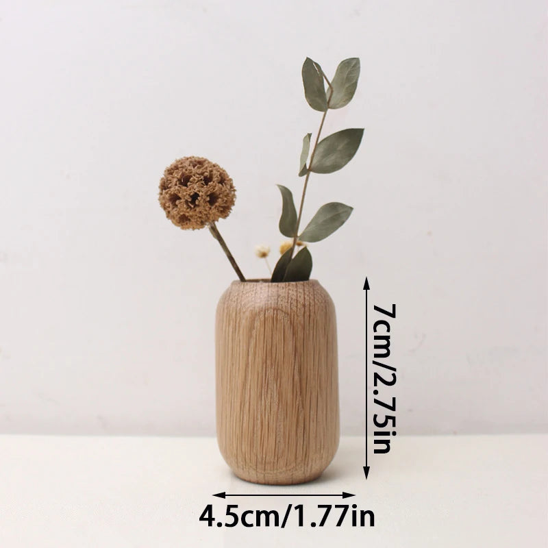 Elegant Wooden Decorative Vases for Home Decor