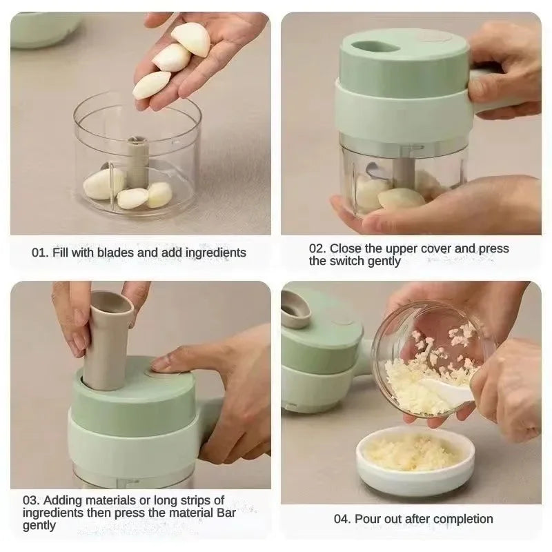 Portable USB Mini Food Chopper 4-in-1_Volaia