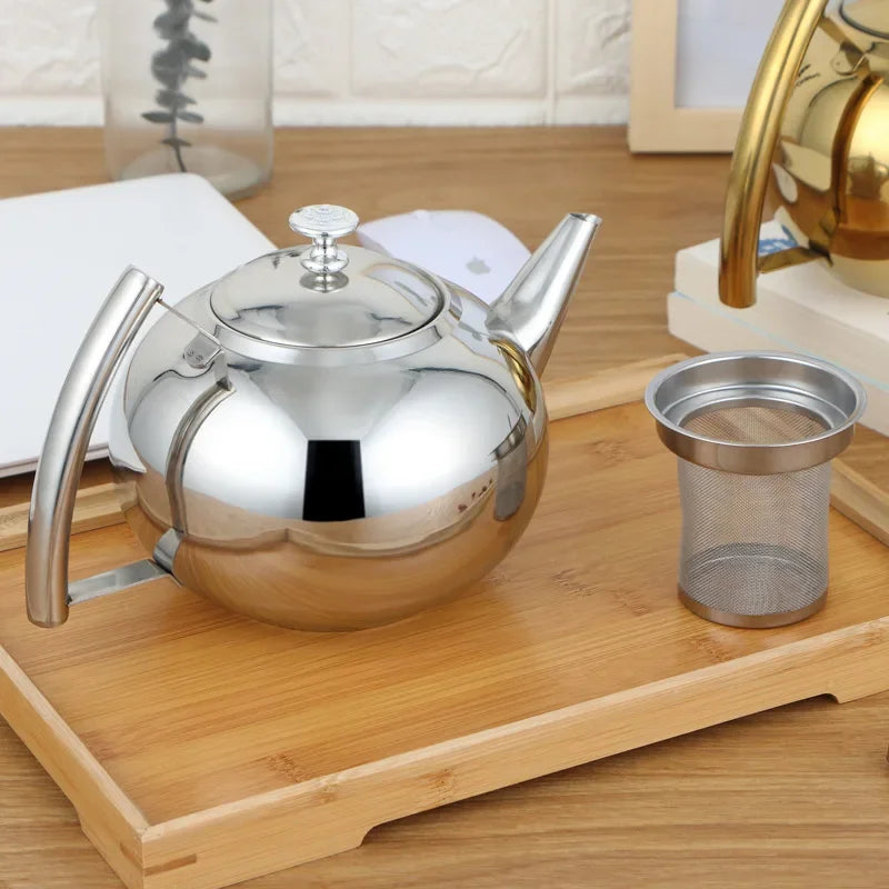 Elegant Stainless Steel Teapot with Filter - Volaia