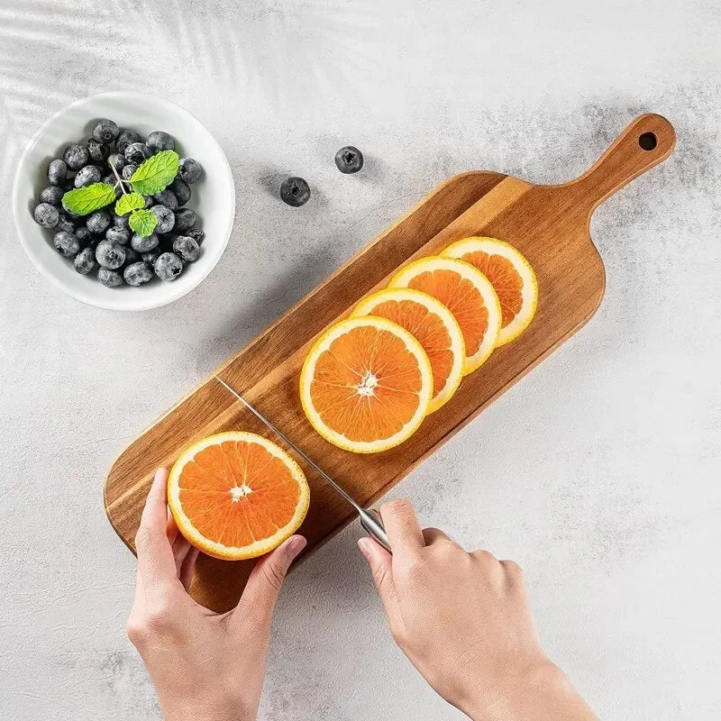 Premium Wooden Charcuterie and Cheese Board. Crafted for those who appreciate quality and style, this board is a must-have for any culinary enthusiast. - Volaia