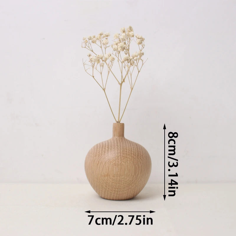 Elegant Wooden Decorative Vases for Home Decor