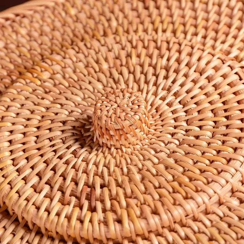 Handcrafted Rattan Storage Boxes with Lids