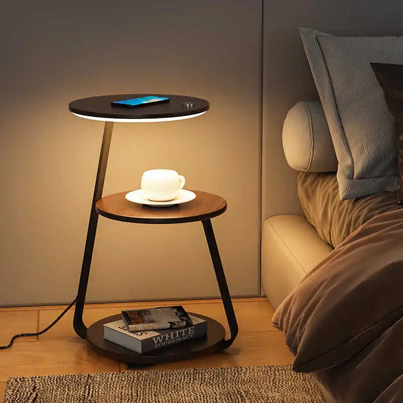 Modern LED Floor Lamp with Shelves - Stylish & Functional