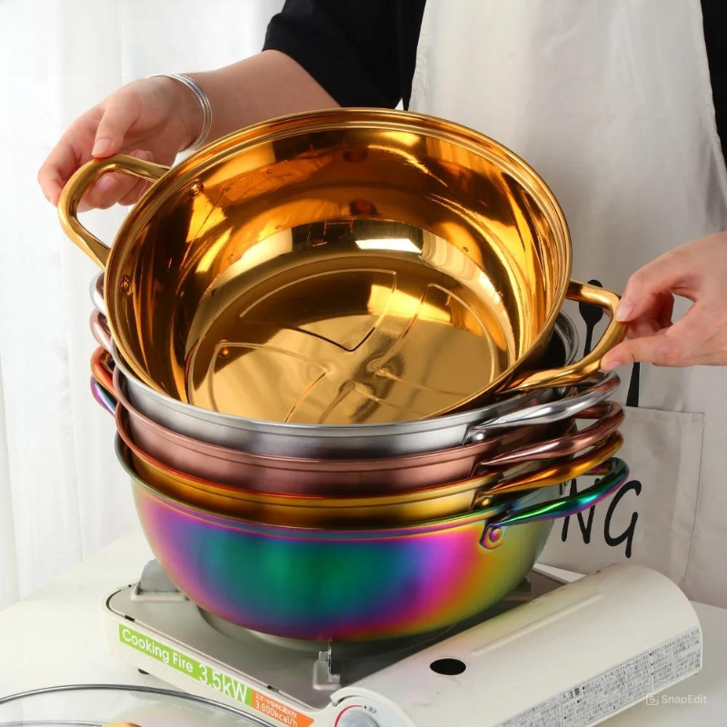 Premium 30CM Stainless Steel Hot Pot with Lid